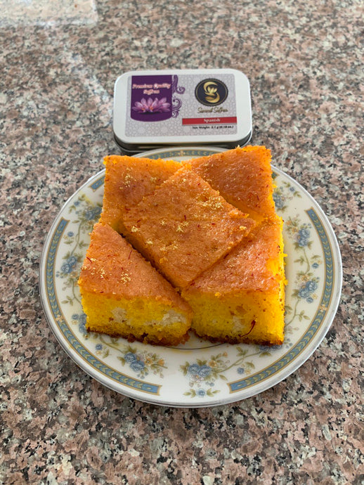 Sharbati Saffron Cake